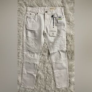 Pistola Jennifer Skinny Distressed Jeans in White Oak Hi-Waist Stretch